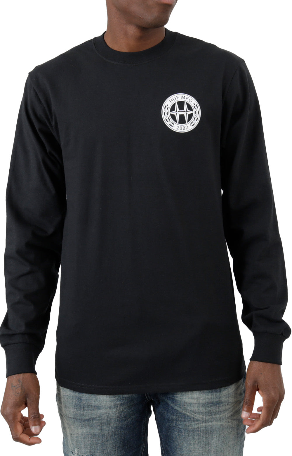 Huf's Stunning Downtown Spinning Black Long Sleeve Shirt