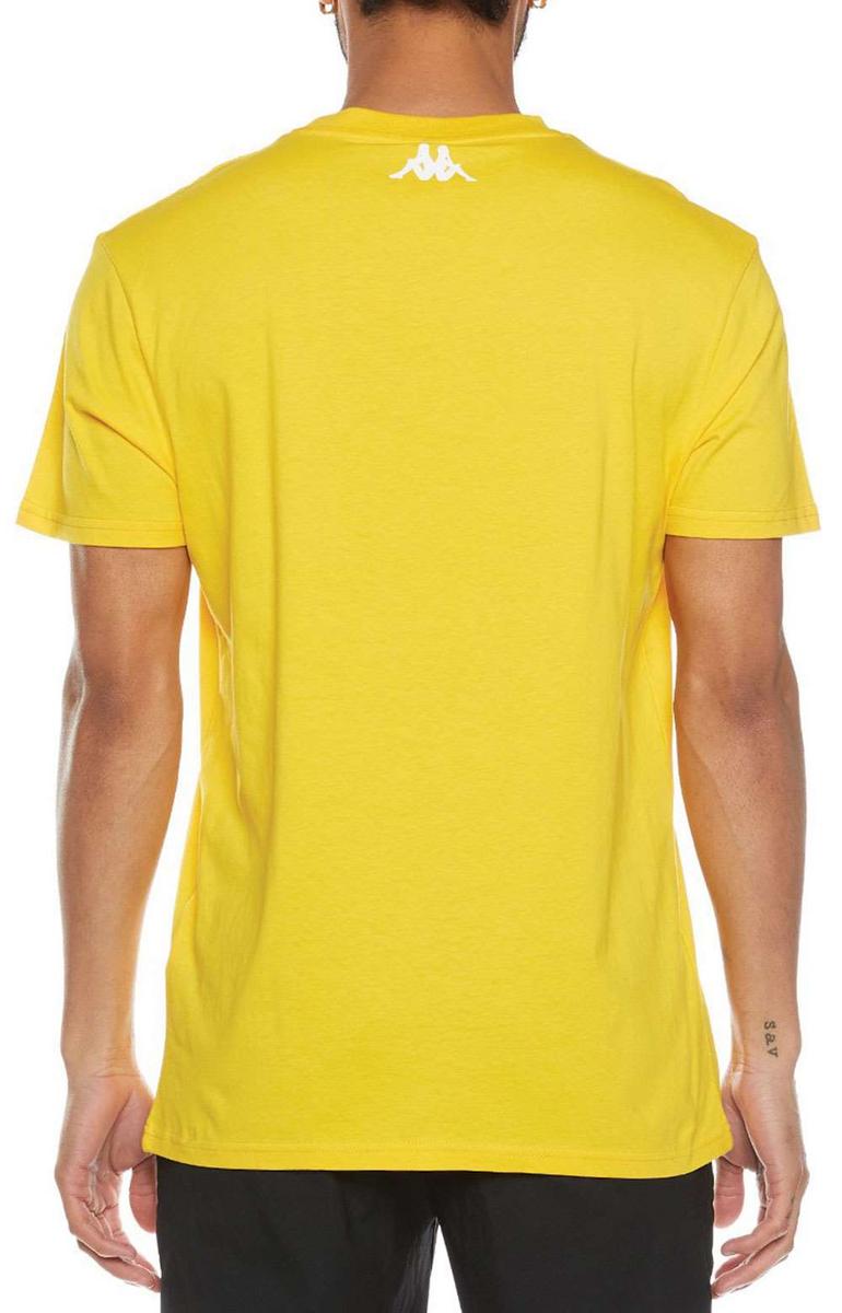 Kappa's Authentic Pop Esazar T-Shirt - Stunning Dark Yellow/White