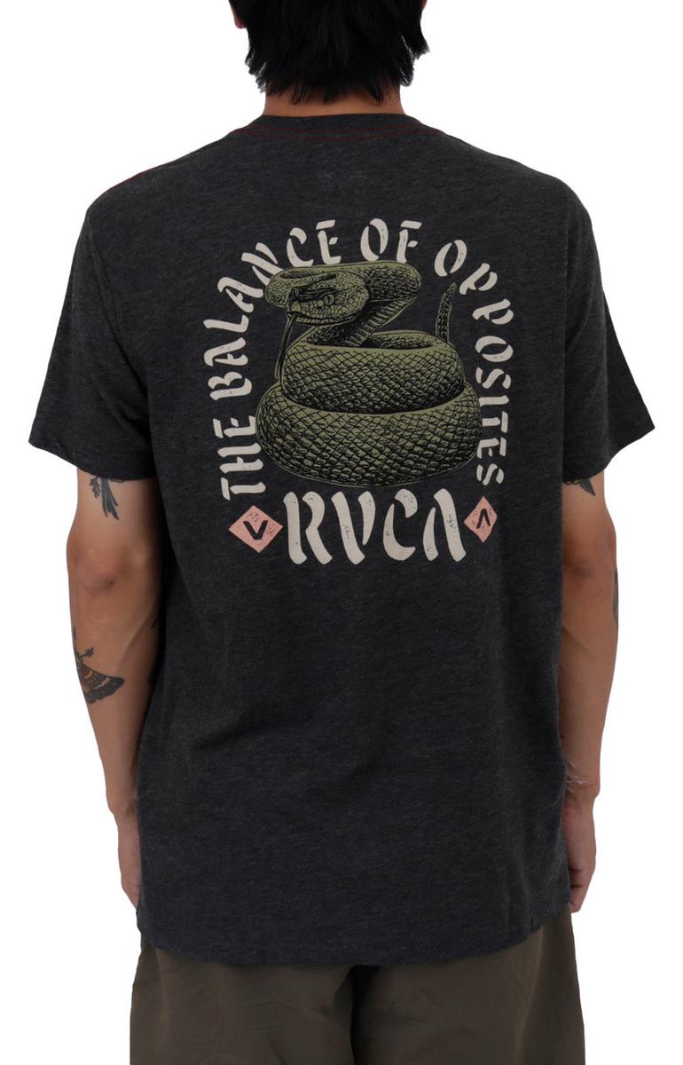 Stunning Black Coiled T-Shirt by RVCA