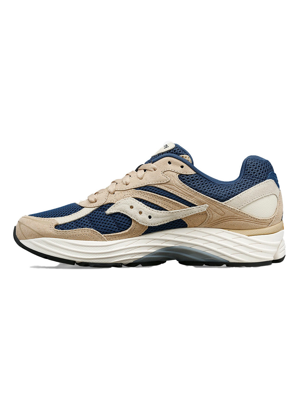 Saucony ProGrid Omni 9 Premium Beige and Navy Sneakers - A Stylish Choice!