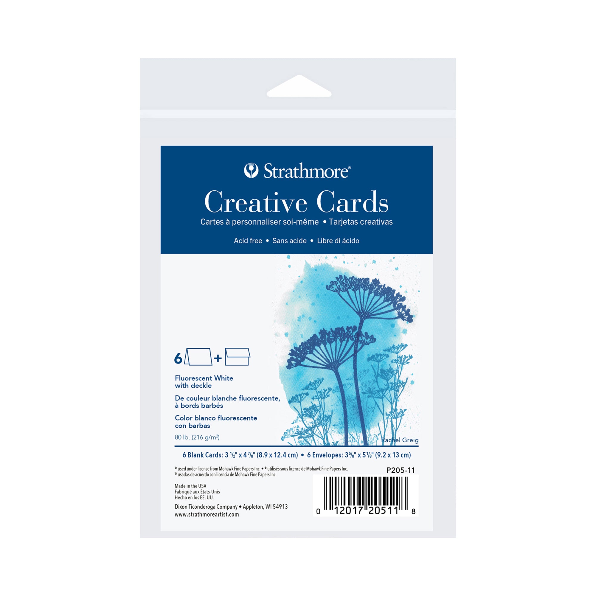 Fluorescent White Deckled Edge Creative Cards - Unleash Your Creativity!