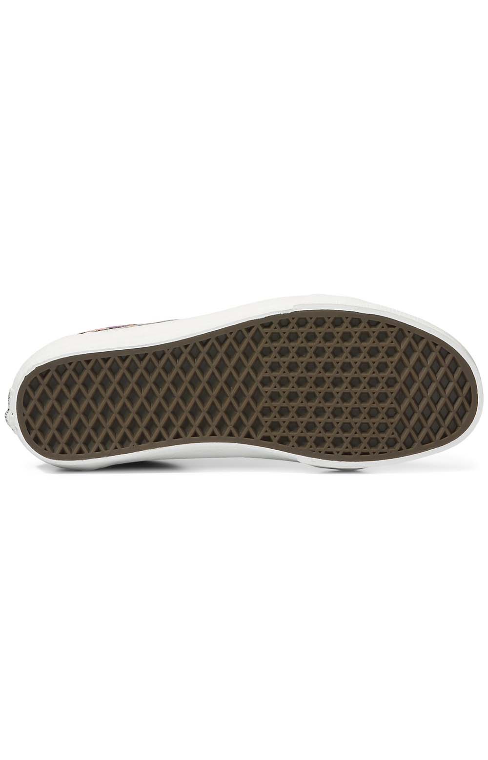 Vans Women's Moody Floral Old Skool Shoes in Grey/White (BW21XM)
