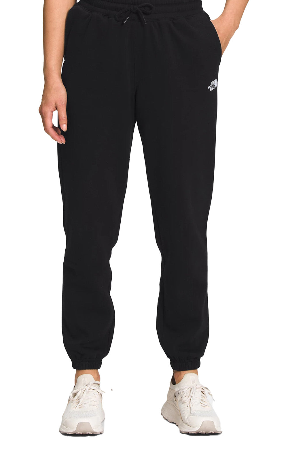 The North Face Women's Half Dome Fleece Sweatpant in TNF Black/TNF White