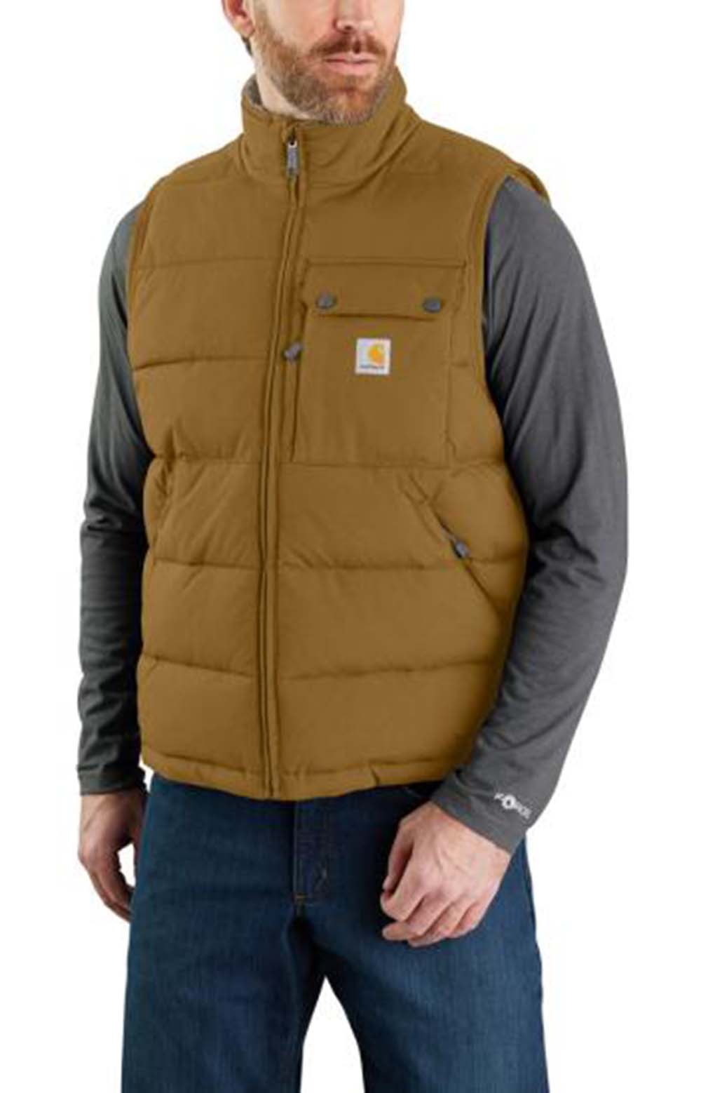 Montana Loose Fit Insulated Vest - Oak Brown: Stay Warm in Style!