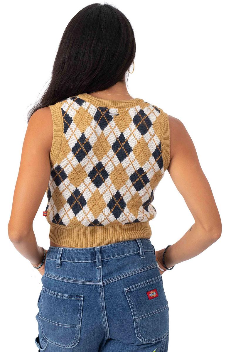 Gorgeous Ginger Cream Argyle V-Neck Sweater Vest