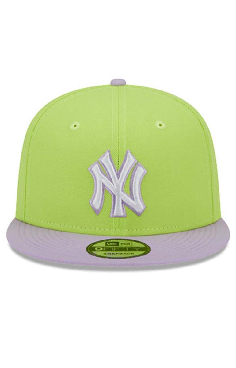 NY Yankees Neon Dream 5950 Fitted Cap - Bright Green & Lavender
