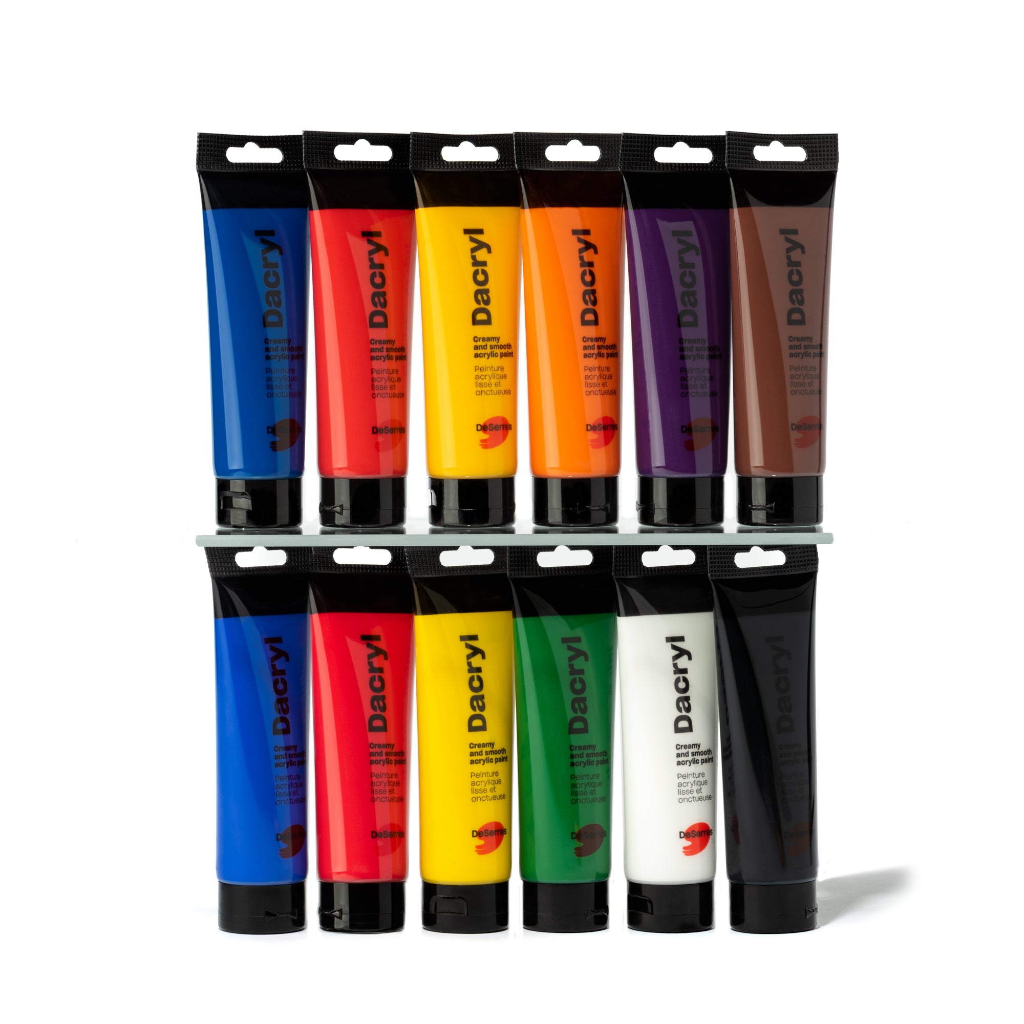 Dacryl Studio Acrylic Painting Kit - 12 Assorted Low - Viscosity Colors