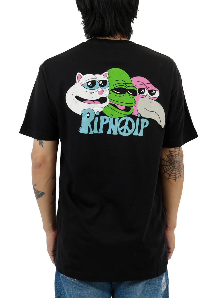 RIPNDIP's Stunning Midnight Black Trio Logo Tee