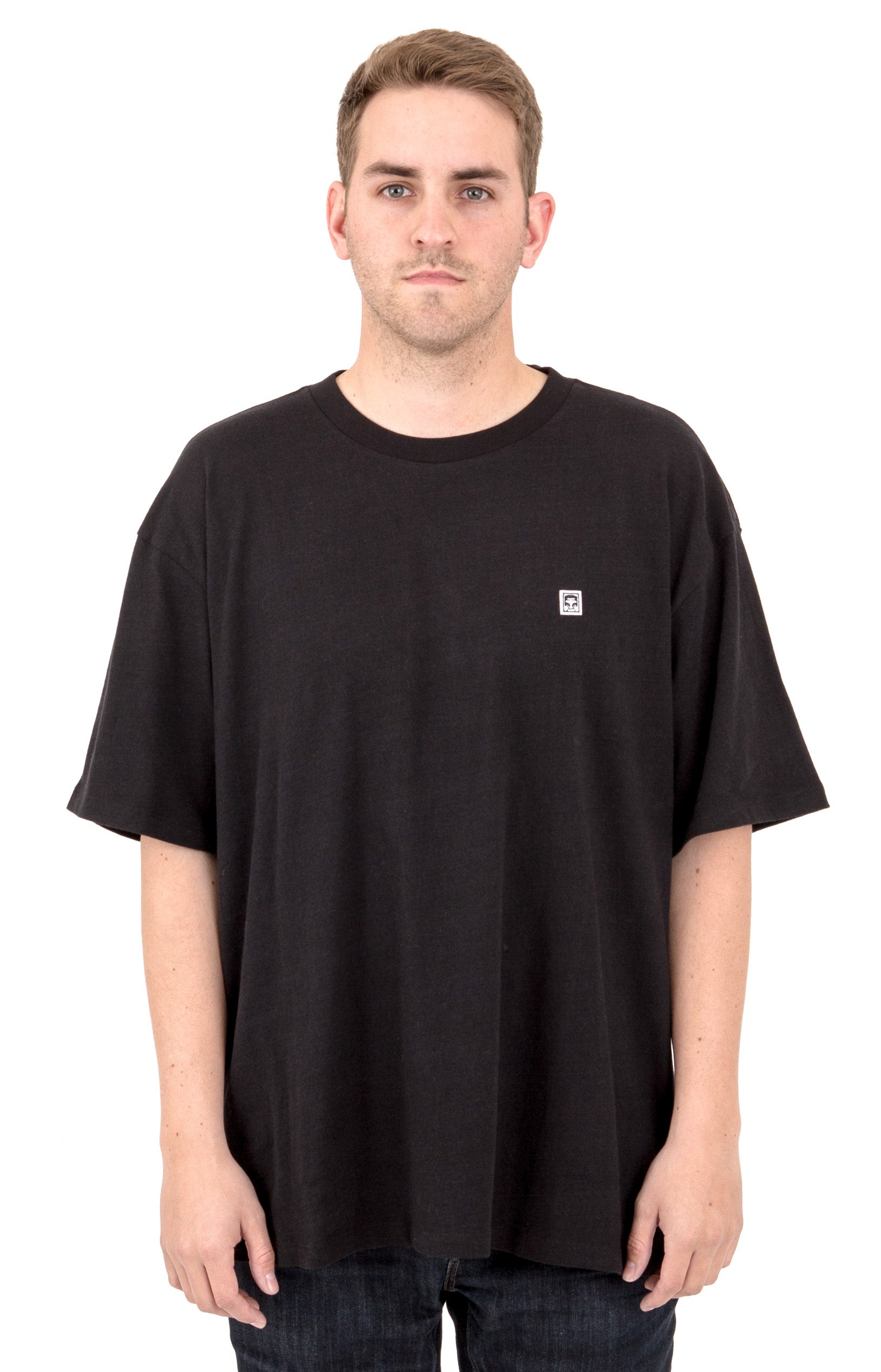 Stylish Eighty Nine Black Solid Box T-Shirt