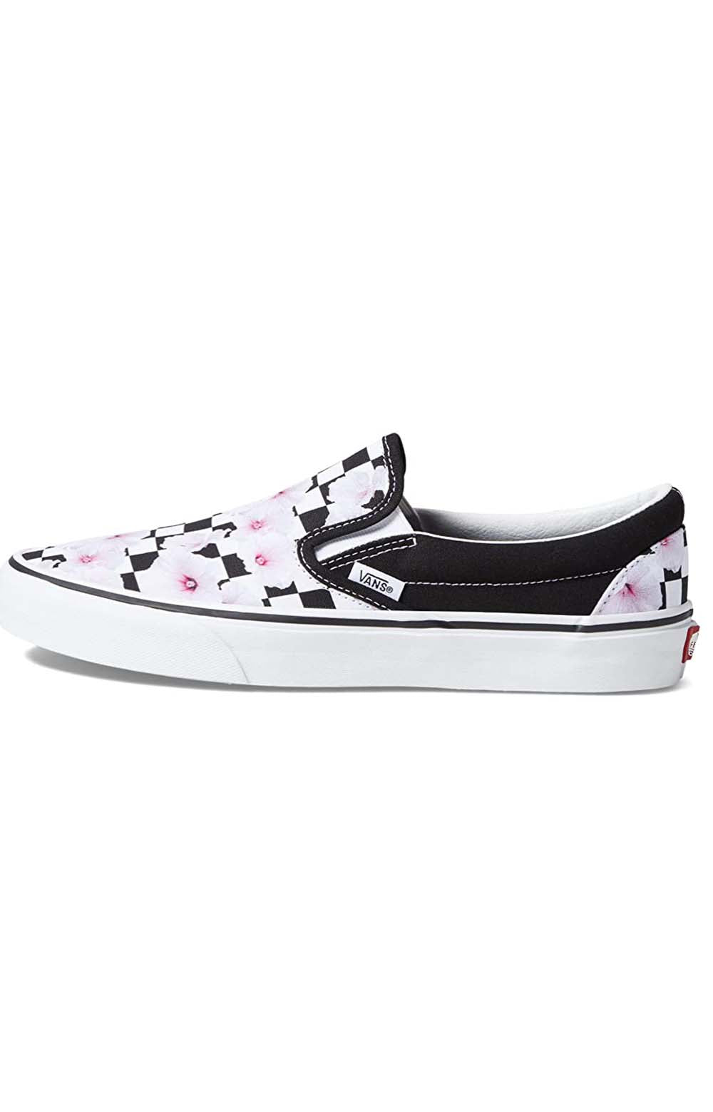 JLXBM8 Hibiscus Check Black Classic Slip-On Shoes - Irresistible Style!