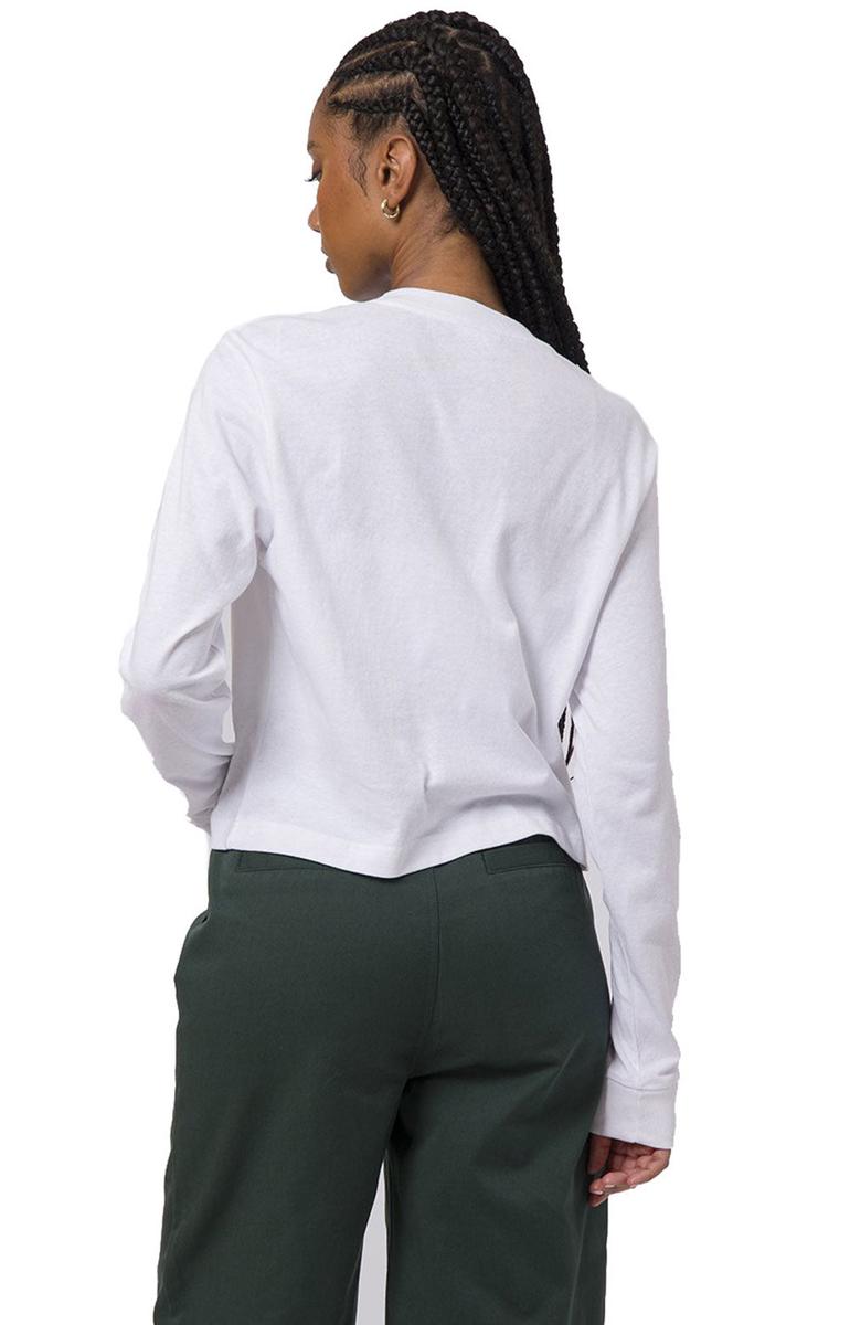Huf Women's Stunning Psyche Box Long Sleeve Cropped Tee - White
