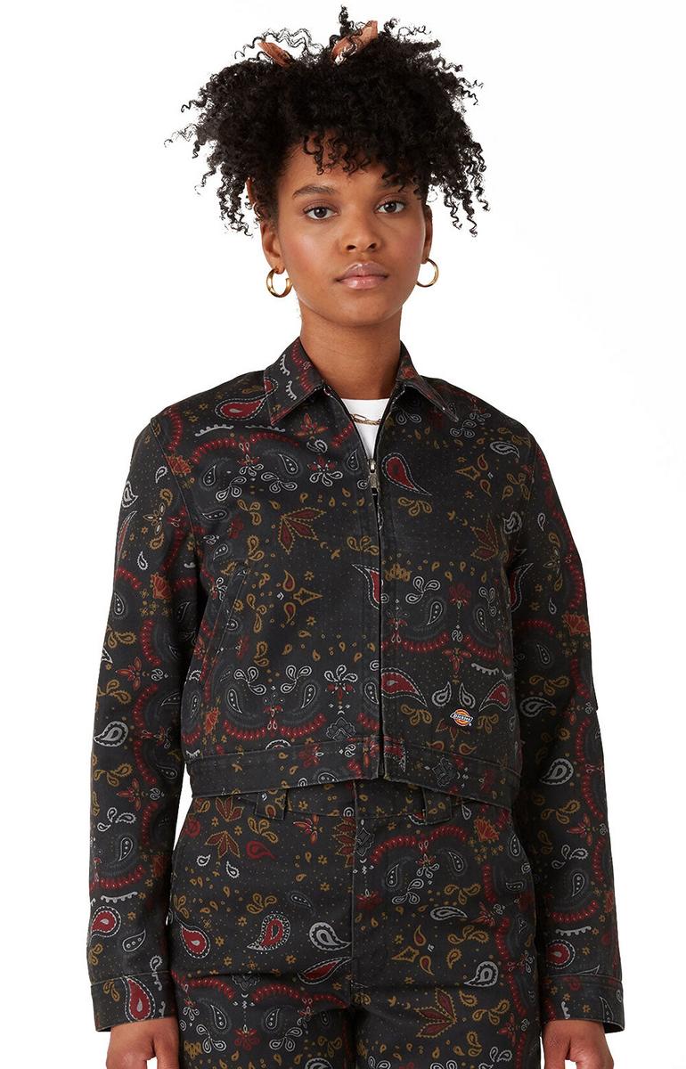 Revamped Eisenhower Jacket in Rinsed Black Bandana - A Must - Have!