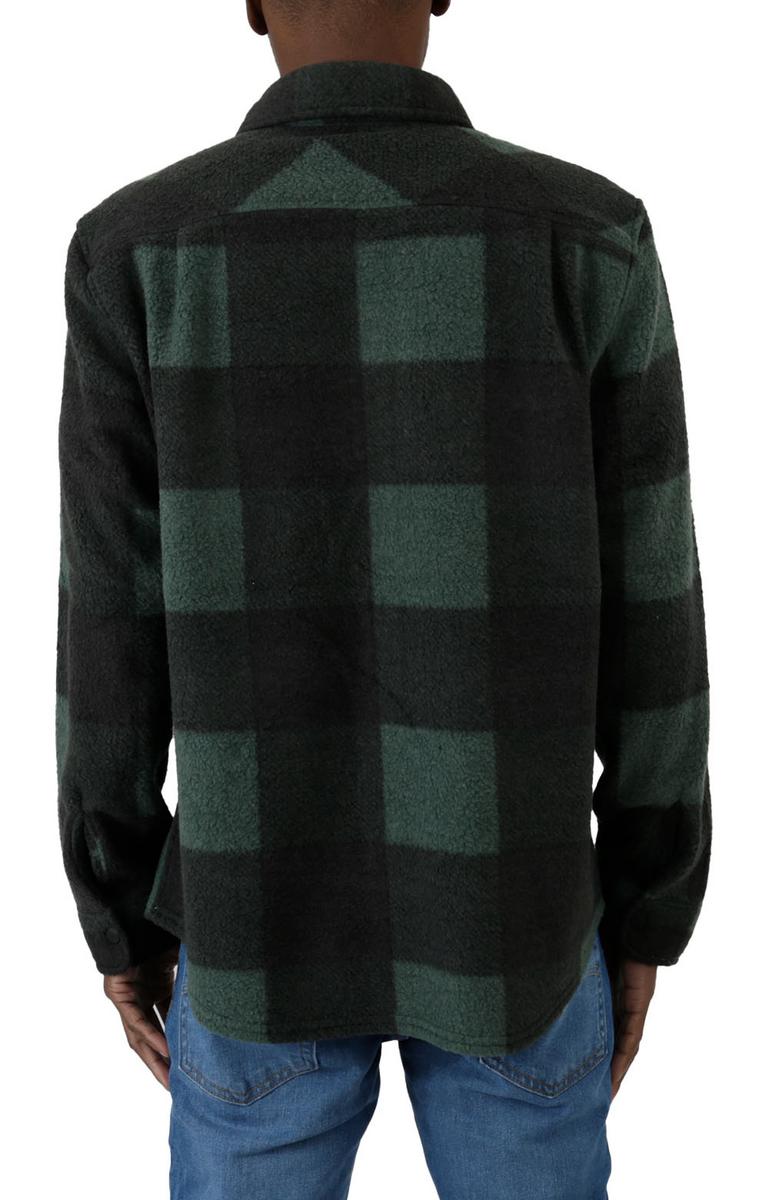 Brixton Bowery Long Sleeve Stretch Fleece Shirt - Dark Green/Black: A Must-Have for Casual Layering!