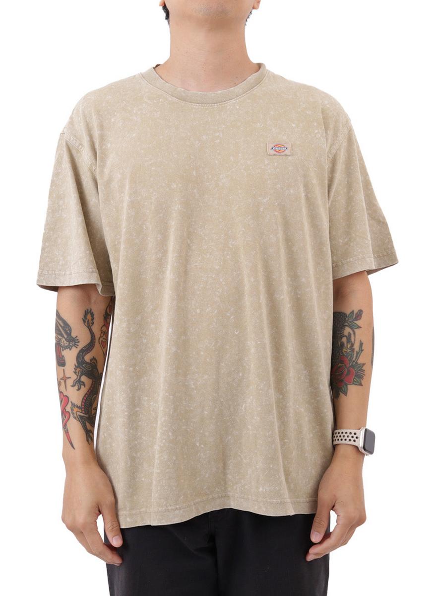 WSR91AWA Newington T-Shirt: Stunning Sandstone Overdyed Acid Wash