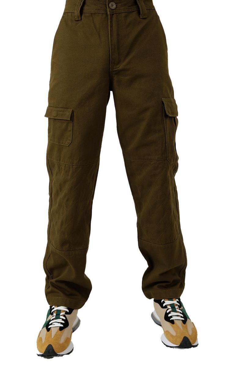 Stunning Olive Quilted Cargo Trousers - A Must-Have!