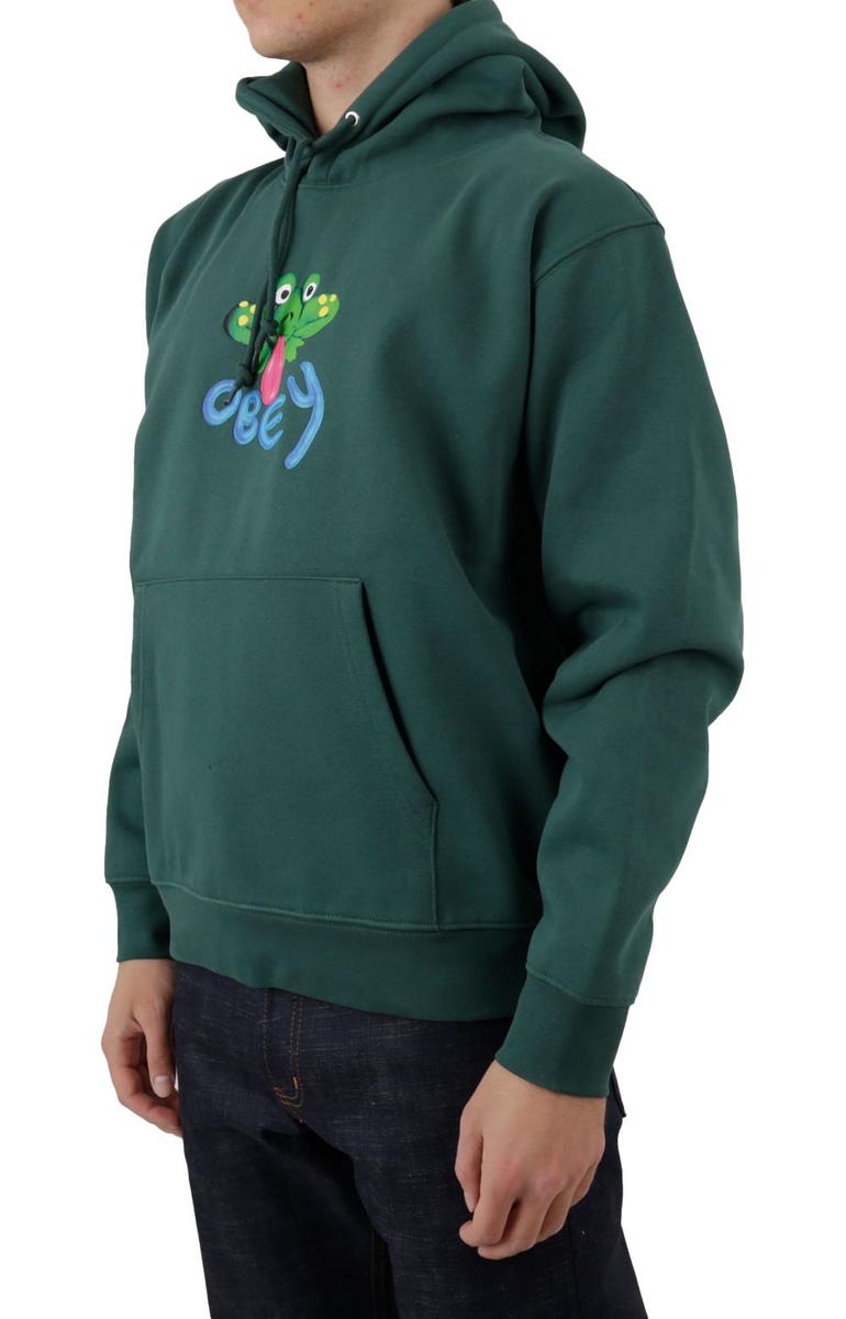 OBEY's Stunning Dark Cedar Frog Design Pullover Hoodie