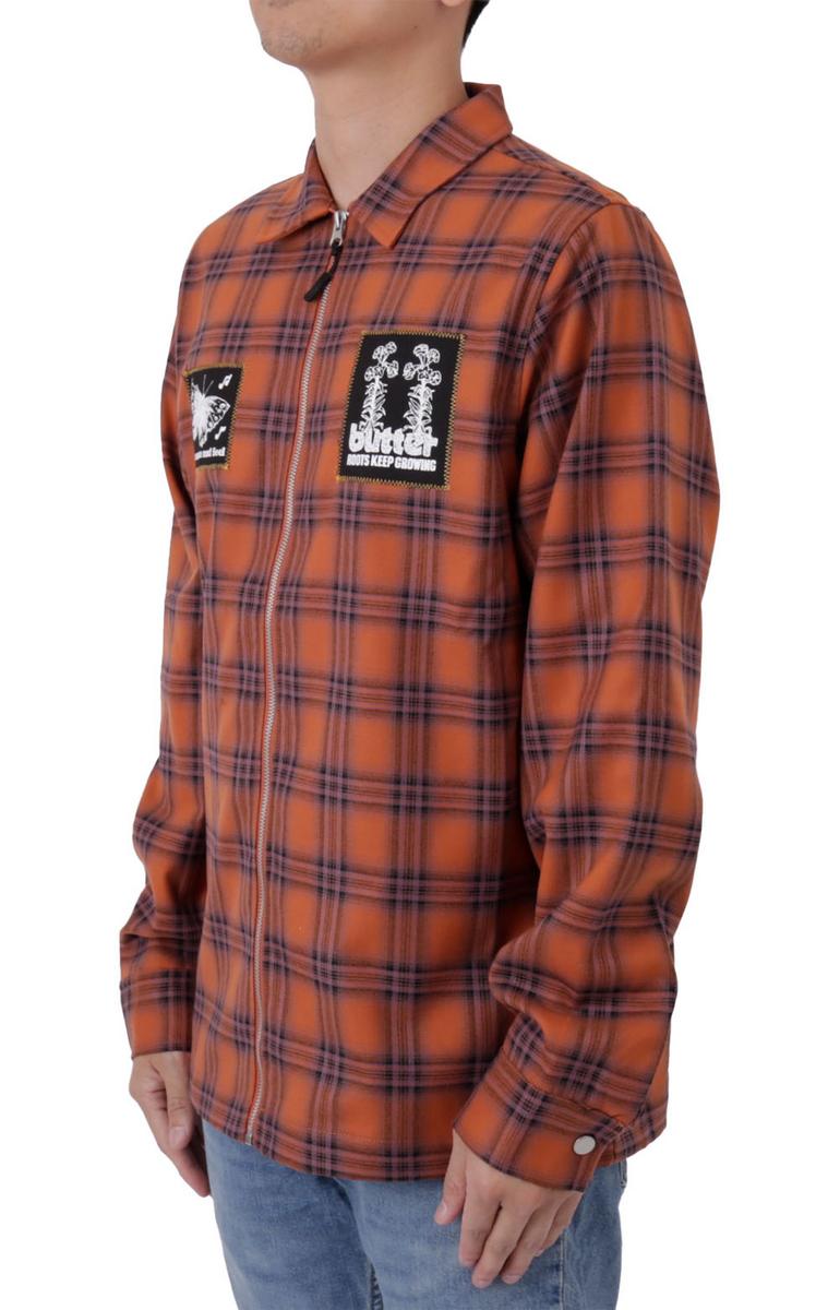 Gorgeous Melody Checkered Zip-Up Jacket in Burnt Orange - Grab Yours Now!