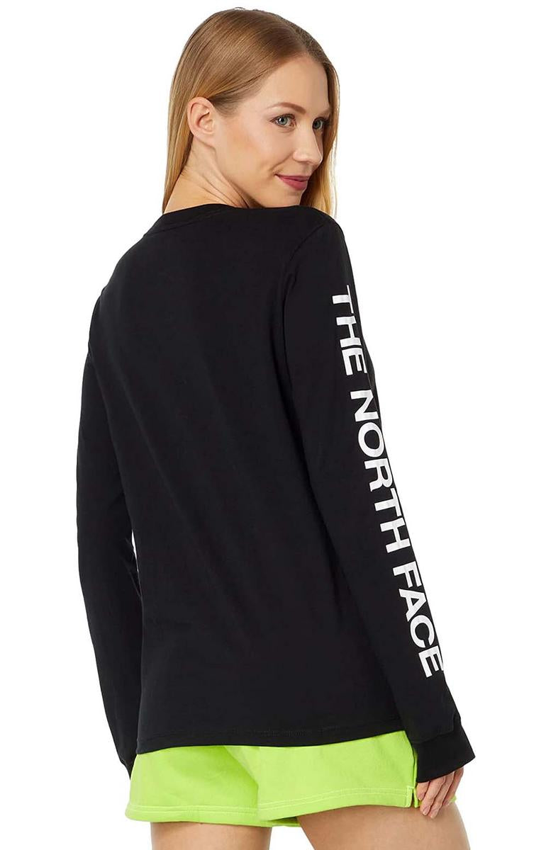 The North Face Women's Long Sleeve Graphic Tee - Stunning Black/White