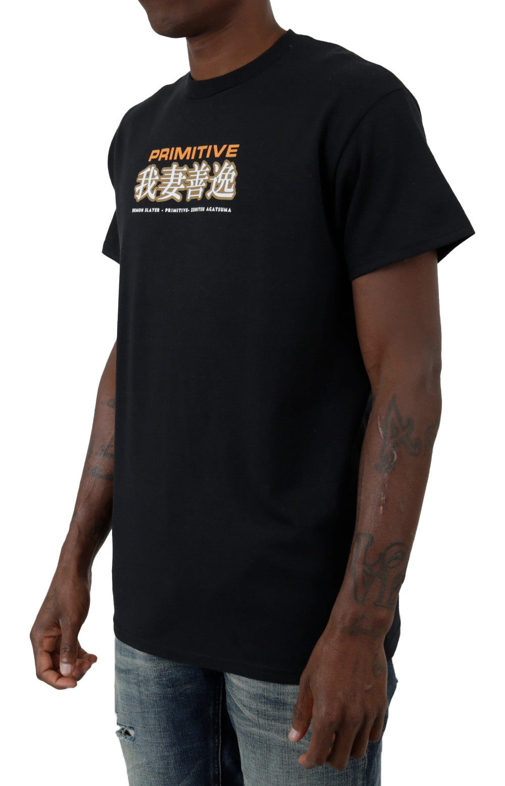 Demon Slayer's Stunning Zenitsu Agattsuma Black T-Shirt