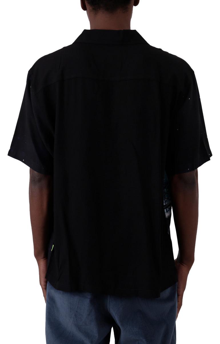 Irresistible NYC-Inspired Short Sleeve Rayon Button-Up Shirt