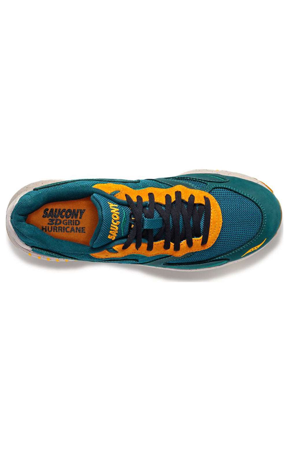 Saucony 3D Grid Hurricane Retro Sneakers - Stunning Green/Orange