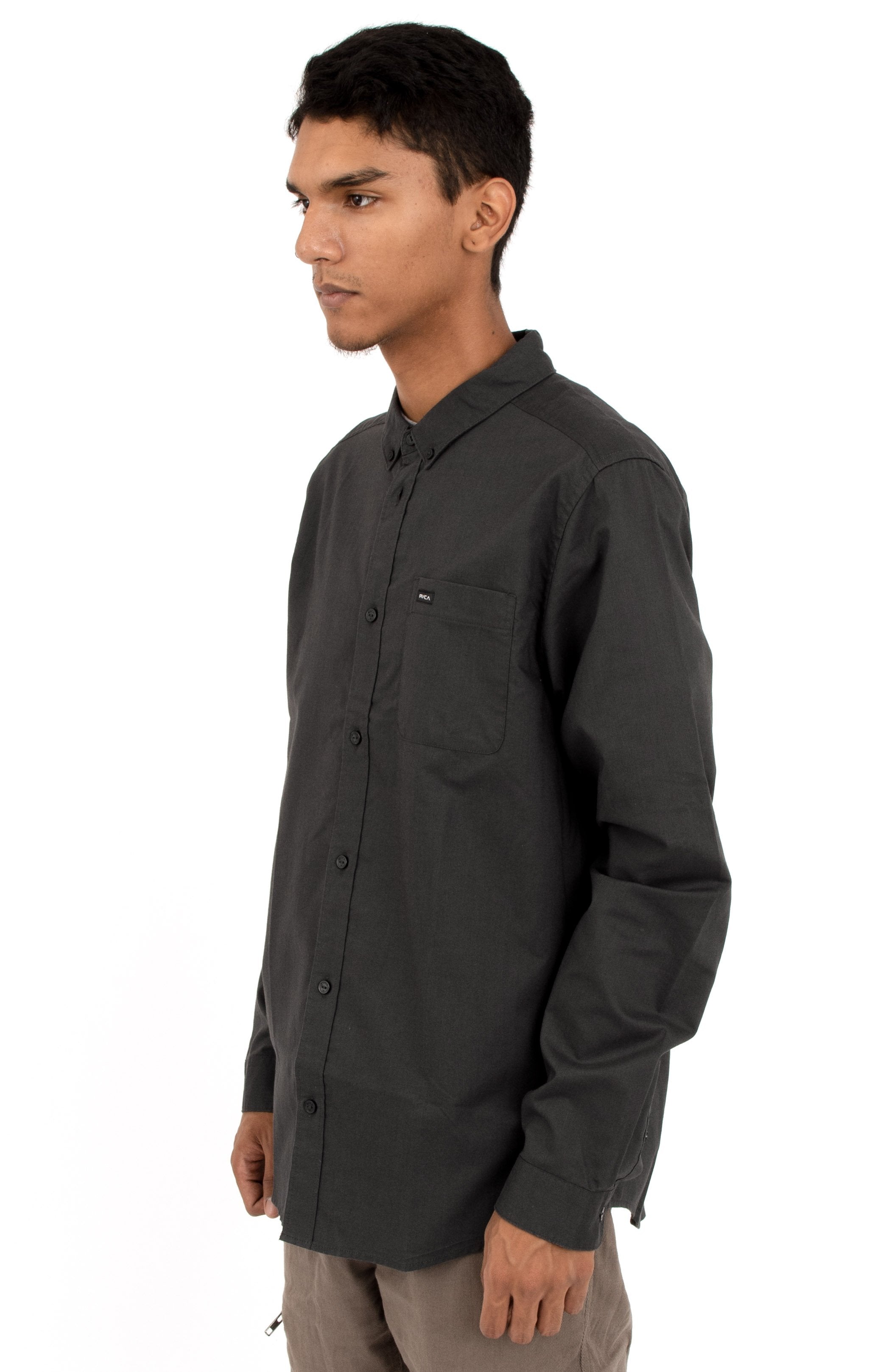Irresistible Pirate Black That'll Do Oxford Long Sleeve Button-Up Shirt