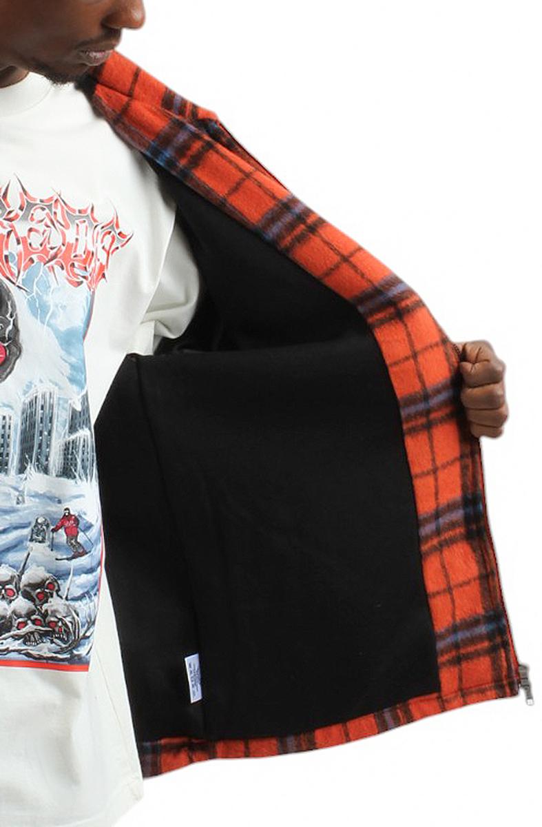 Seville Orange Plaid Woven Shirt - A Bold Urban Statement