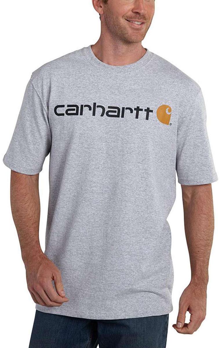 Carhartt K195 Signature Logo S/S T-Shirt - Timeless Heather Grey