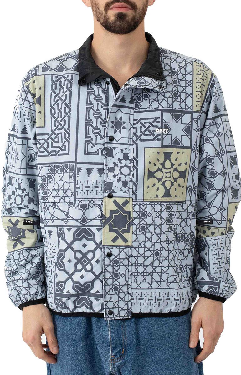 Stylish Patchwork Reversible Nylon Jacket by Obey