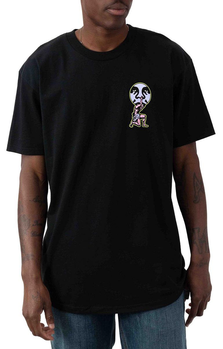 Striking Weight Of The World Black T-Shirt
