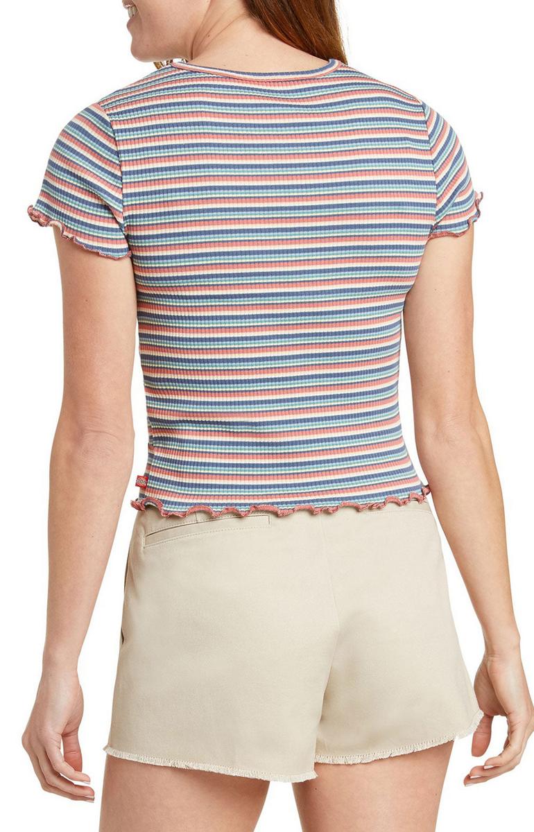Dickies Women's Stunning Multi-Color Short Sleeve Baby T-Shirt