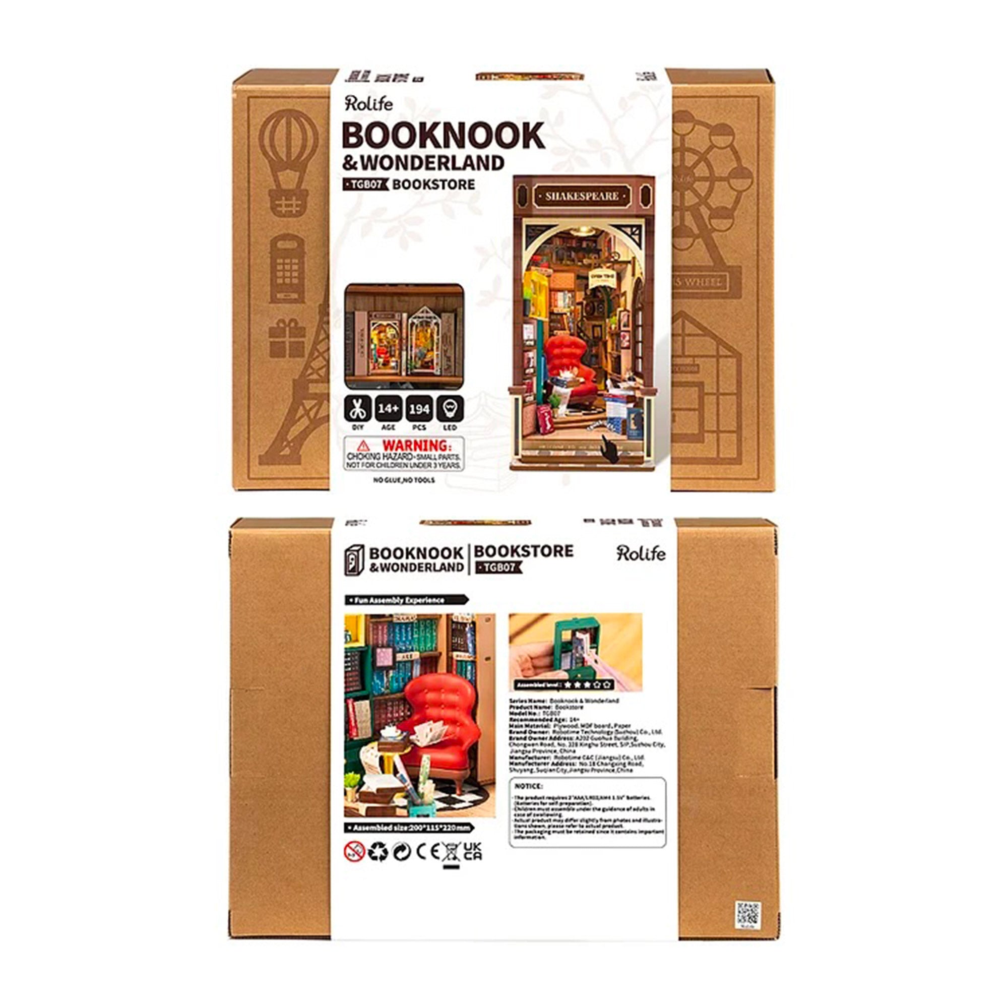 Robotime Rolife DIY Mini Bookstore Nook