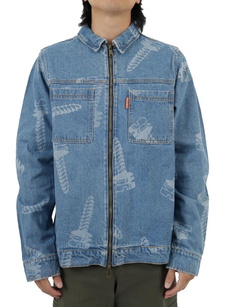 Butter Vintage Indigo Laser Graphic Denim Jacket