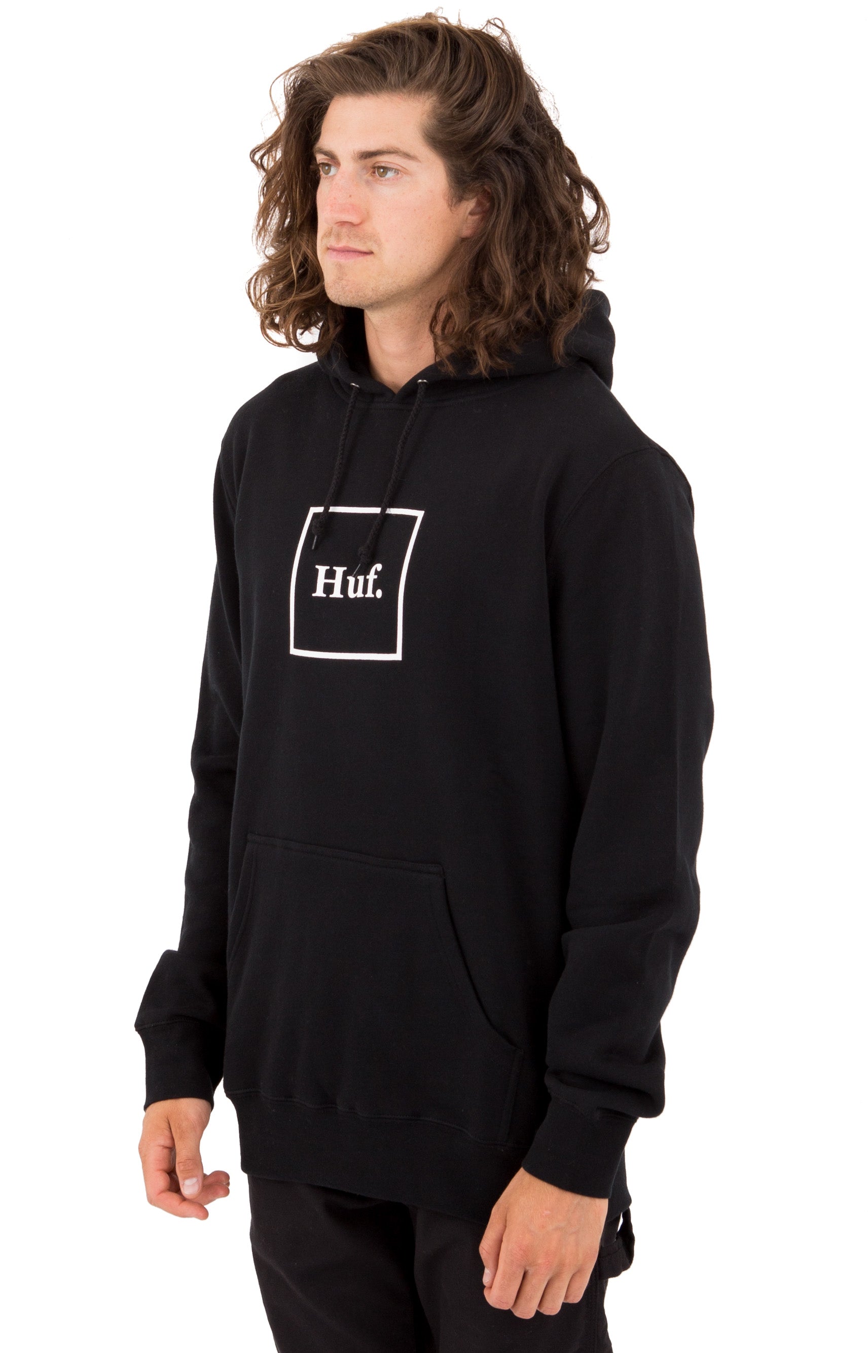 Stunning Jet Black Box Logo Hoodie