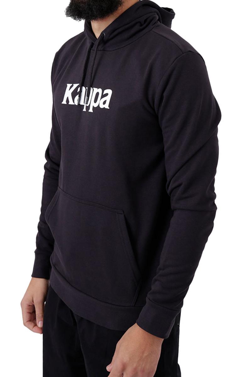 Kappa Haris Classic Pullover Hoodie - Stunning Black Smoke/Lt Yellow/Bright White