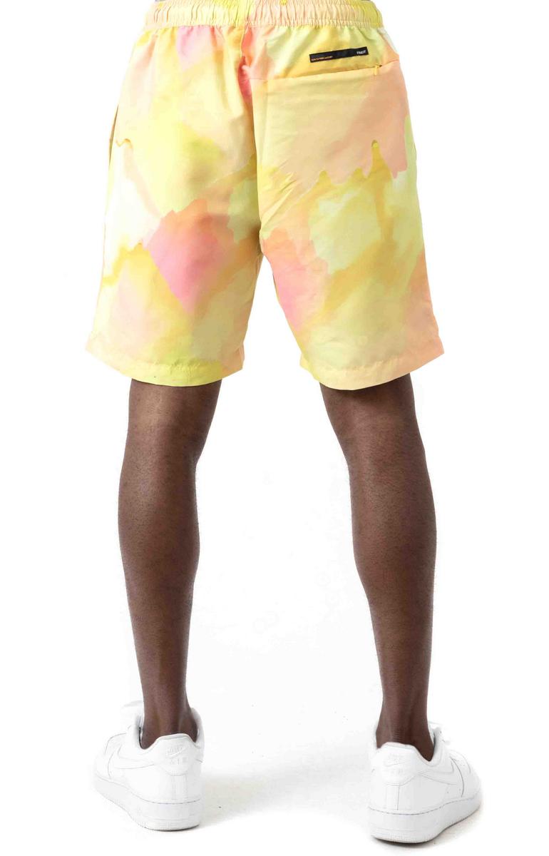 Stunning Tie - Dye Yellow Abstract Shorts