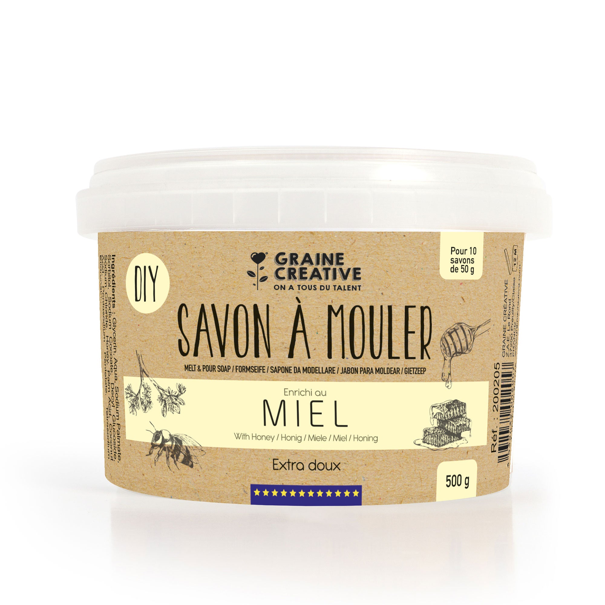 DIY Honey Melt & Pour Soap - 500 g: Craft Your Own Moisturizing Bliss!