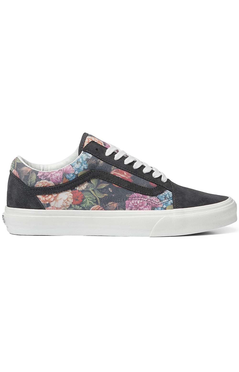 Vans Women's Moody Floral Old Skool Shoes in Grey/White (BW21XM)
