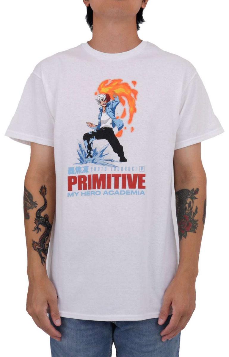 Don't Miss! Primitive x My Hero Academia Shoto White Flashfreeze Heatwave T-Shirt