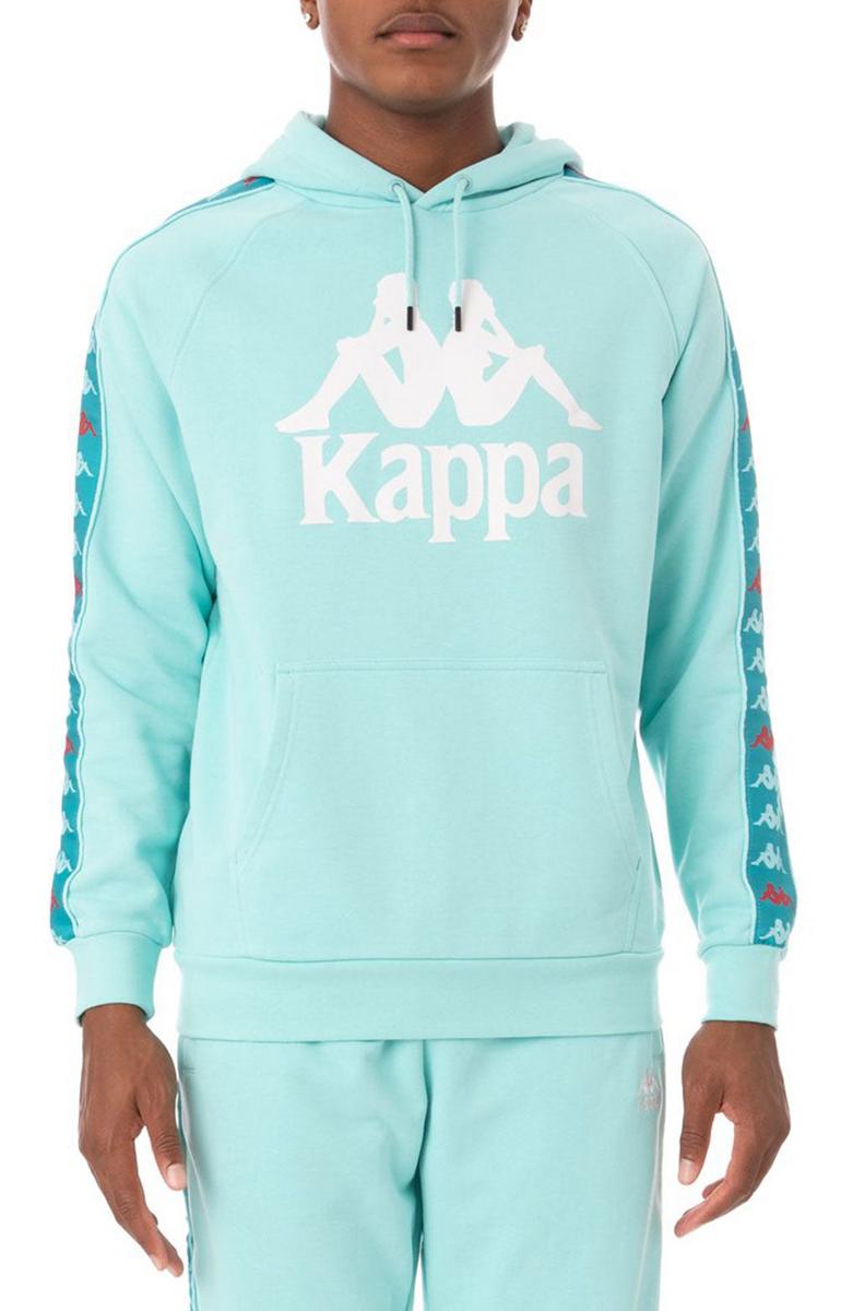 Kappa Men's Stunning 222 Banda Hurtado 3 Green Water/Blue Peacock Pullover Hoodie