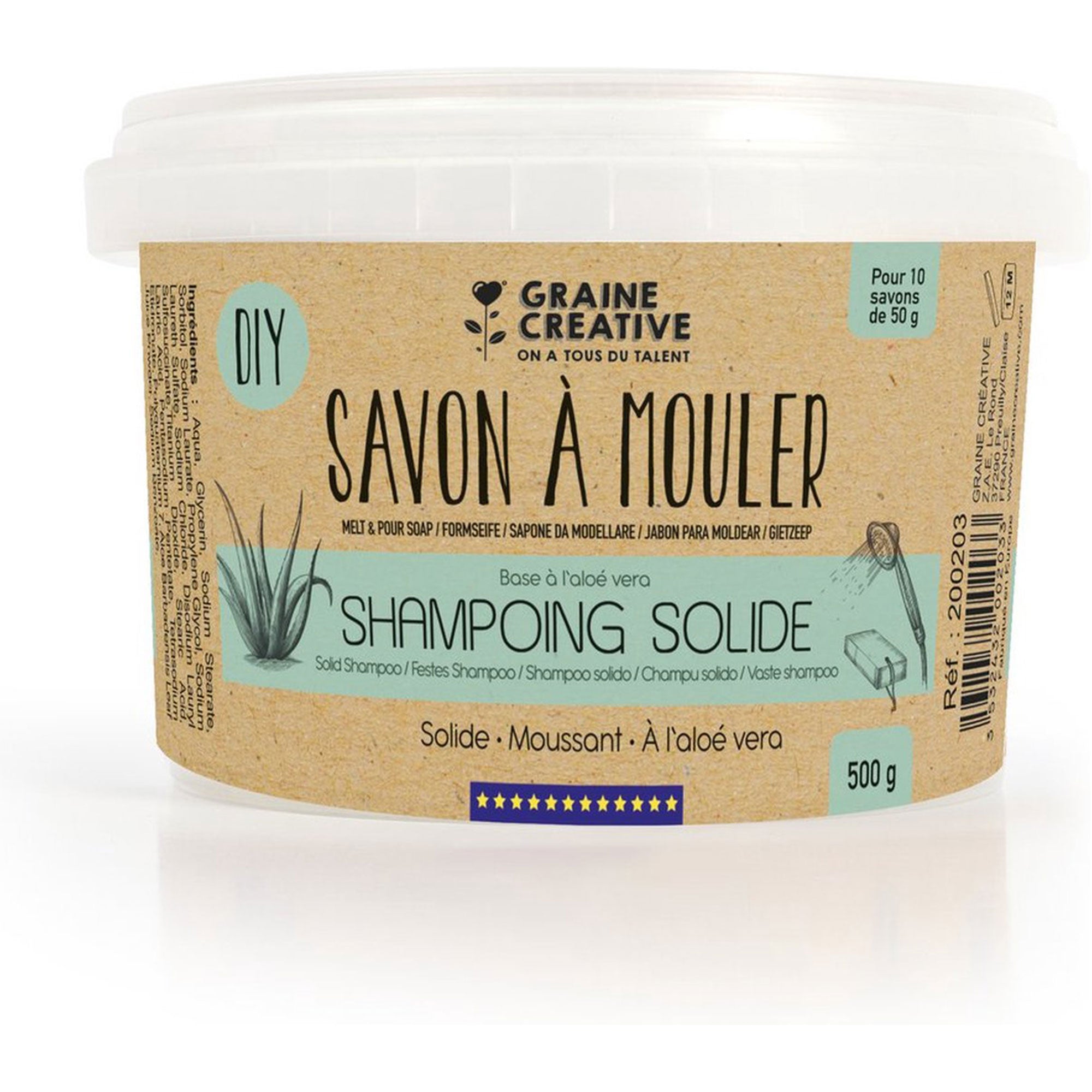 DIY Aloe Vera Melt & Pour Shampoo Base - 500 g