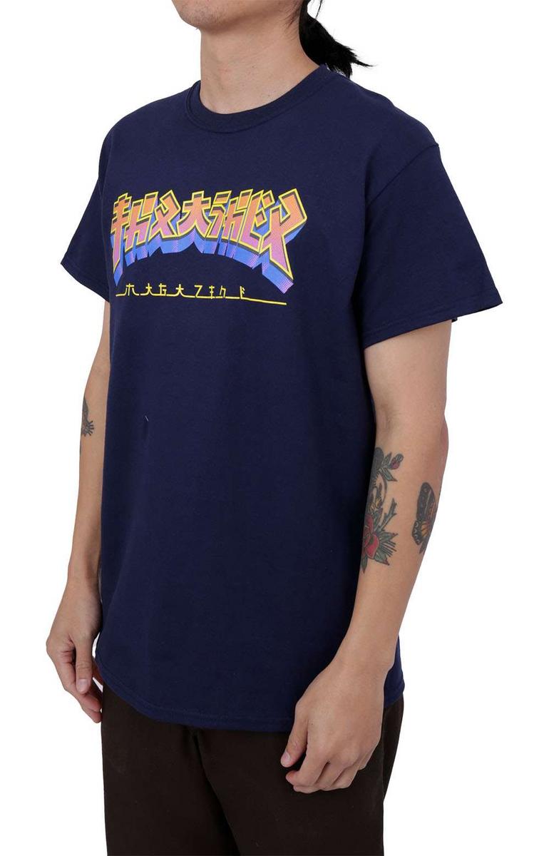 Thrilling Godzilla Explosion Navy Blue Tee