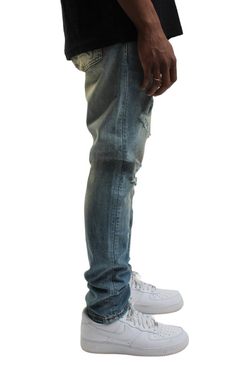 Stunning Blue Patch Jeans - A Must-Have!