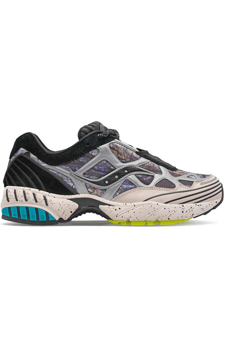 Saucony S70649-1 Grid Web Reflect Camo Sneakers - Grey/Black