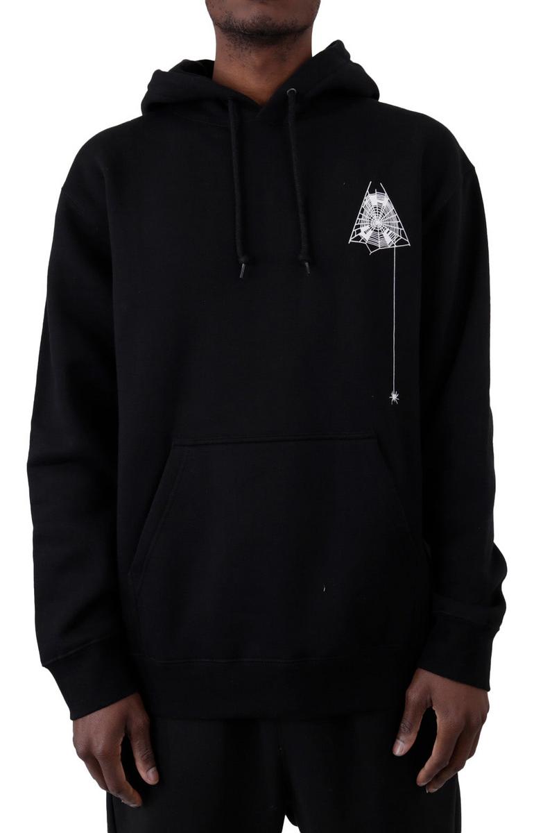 Huf's Stunning Black Tangled Web Graphic Hoodie