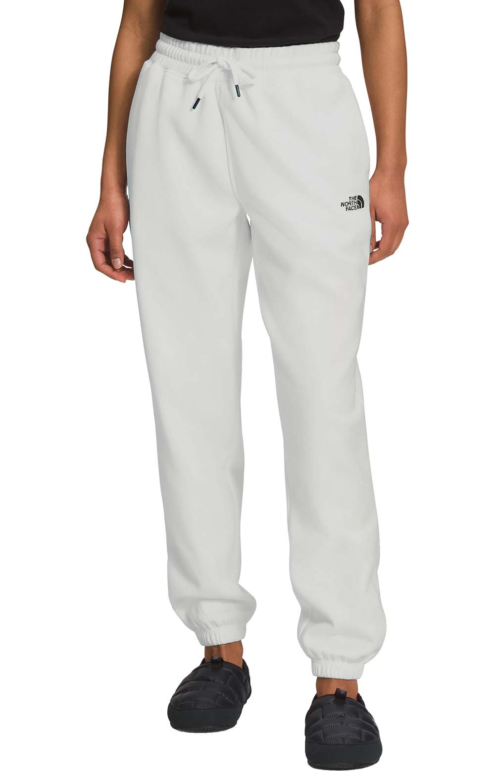 The North Face Women's Half Dome Fleece Sweatpants - Stunning Gardenia White/TNF Black