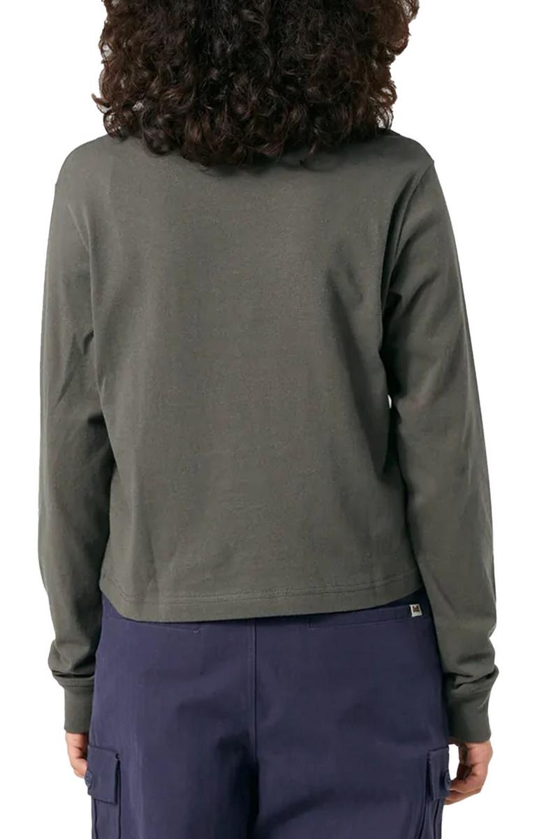 Huf Women's Stunning Gunmetal Long Sleeve Cropped Tee