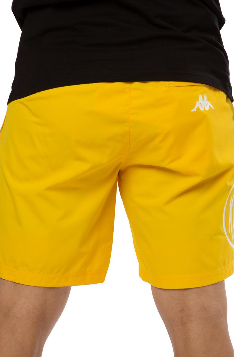 Authentic Pop Emay Dark Yellow/White Men's Swim Shorts - Irresistible Style!