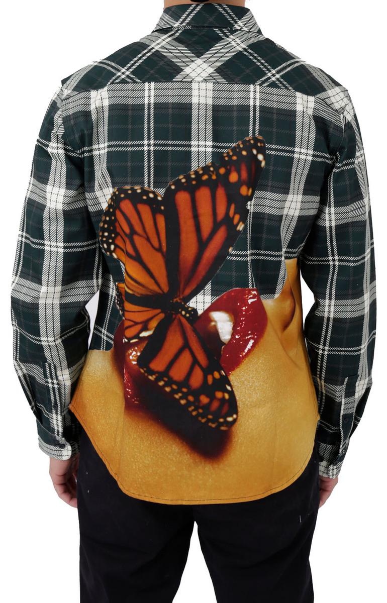 HUF x Playboy 'After Hours' Monarch Black Button - Up Flannel Shirt