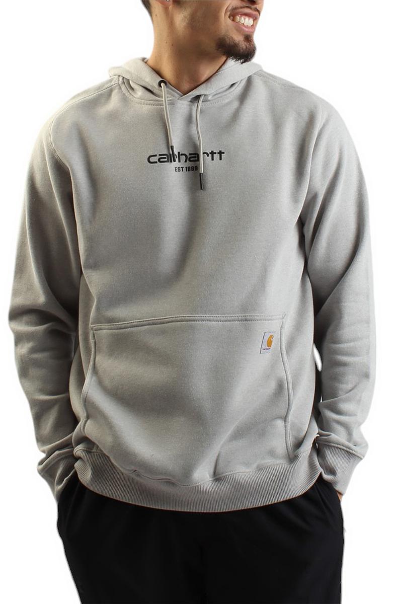 Carhartt Force Relaxed Fit Lightweight Logo Graphic Sweatshirt in Asphalt Heather - Must - Have for Cool Days